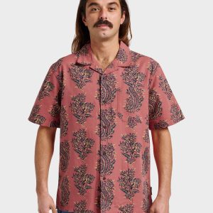 Dynasty Casual Short Sleeve Shirt - Mineral Red