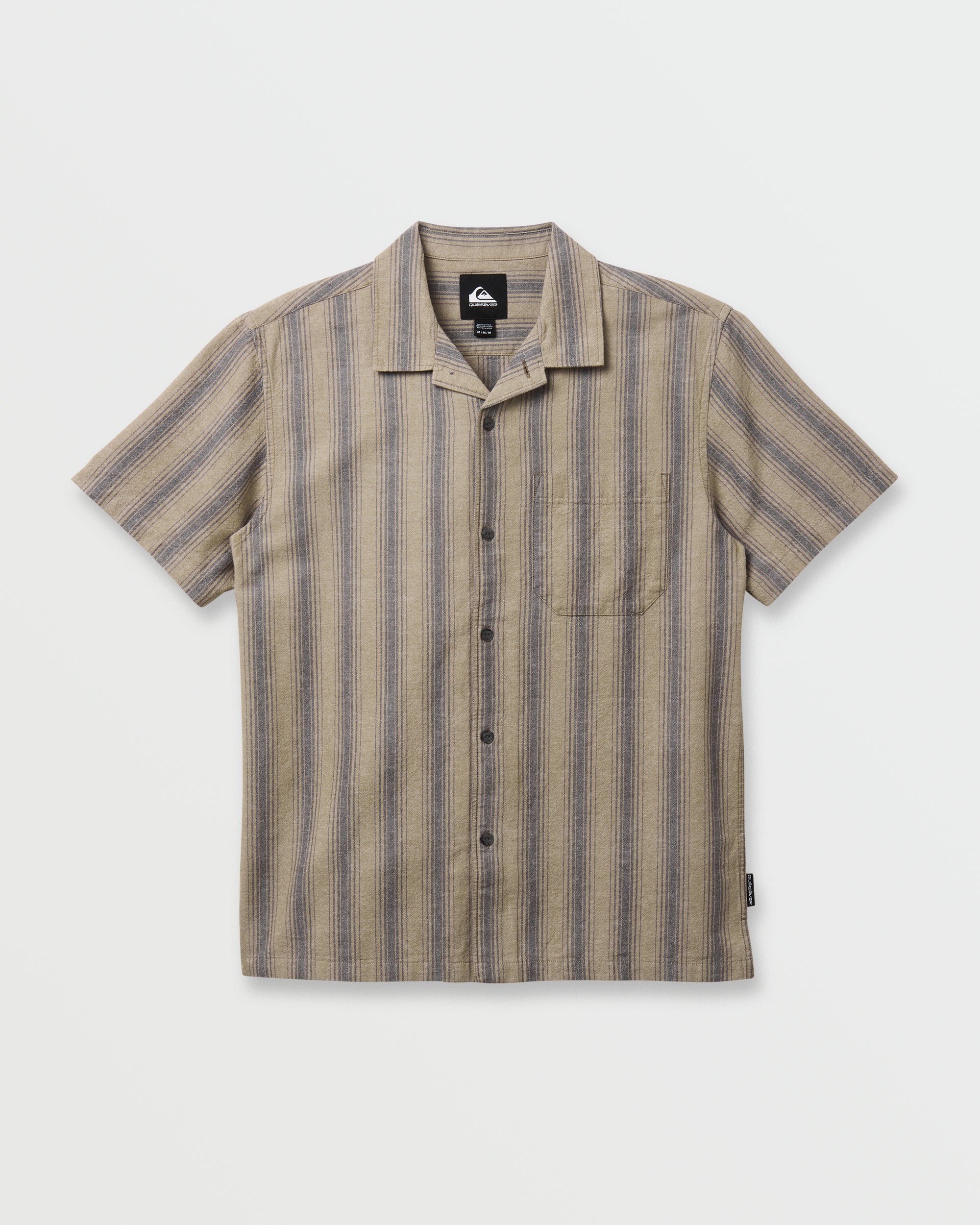 Oxford Stripe Casual Short Sleeve Shirt - Fallen Rock - Image 5