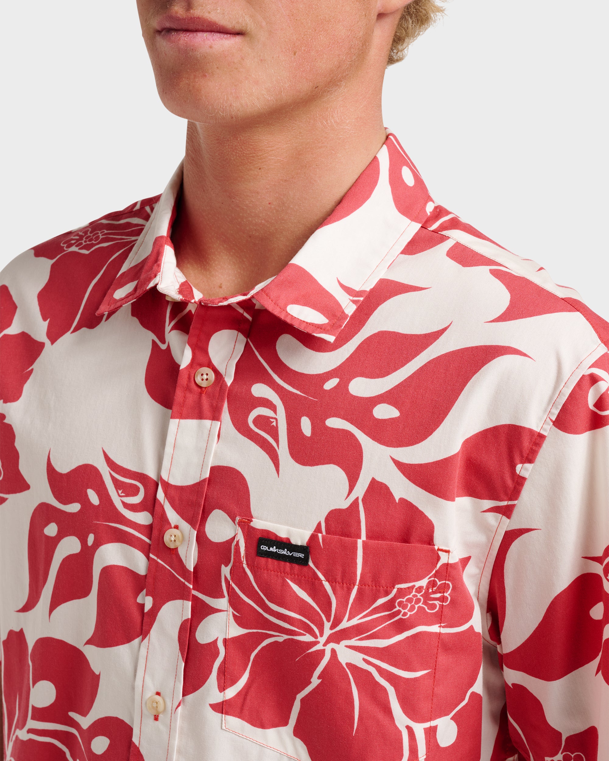 Oceanview Classic Short Sleeve Shirt - Mineral Red - Image 4
