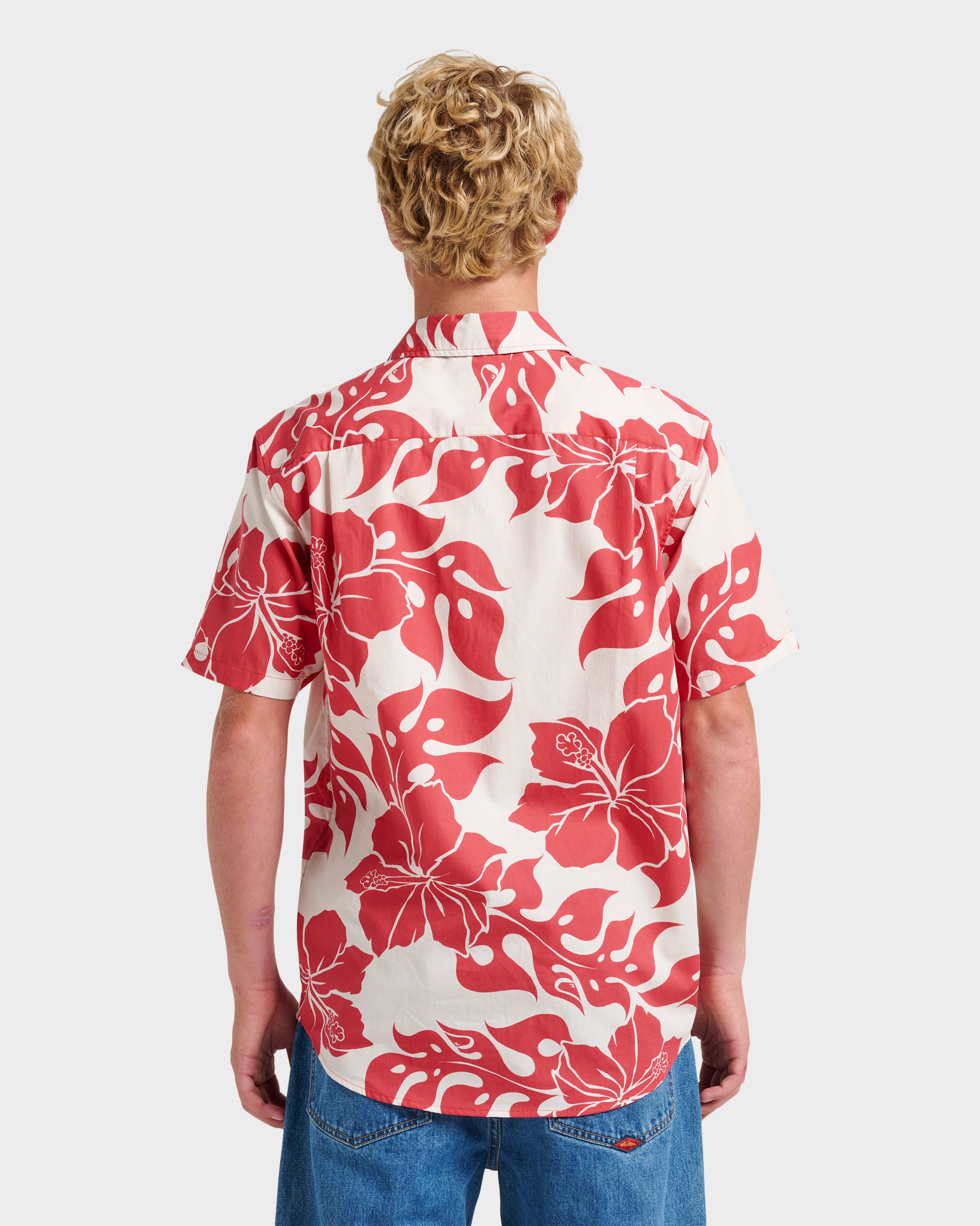 Oceanview Classic Short Sleeve Shirt - Mineral Red - Image 2