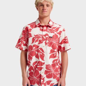 Oceanview Classic Short Sleeve Shirt - Mineral Red