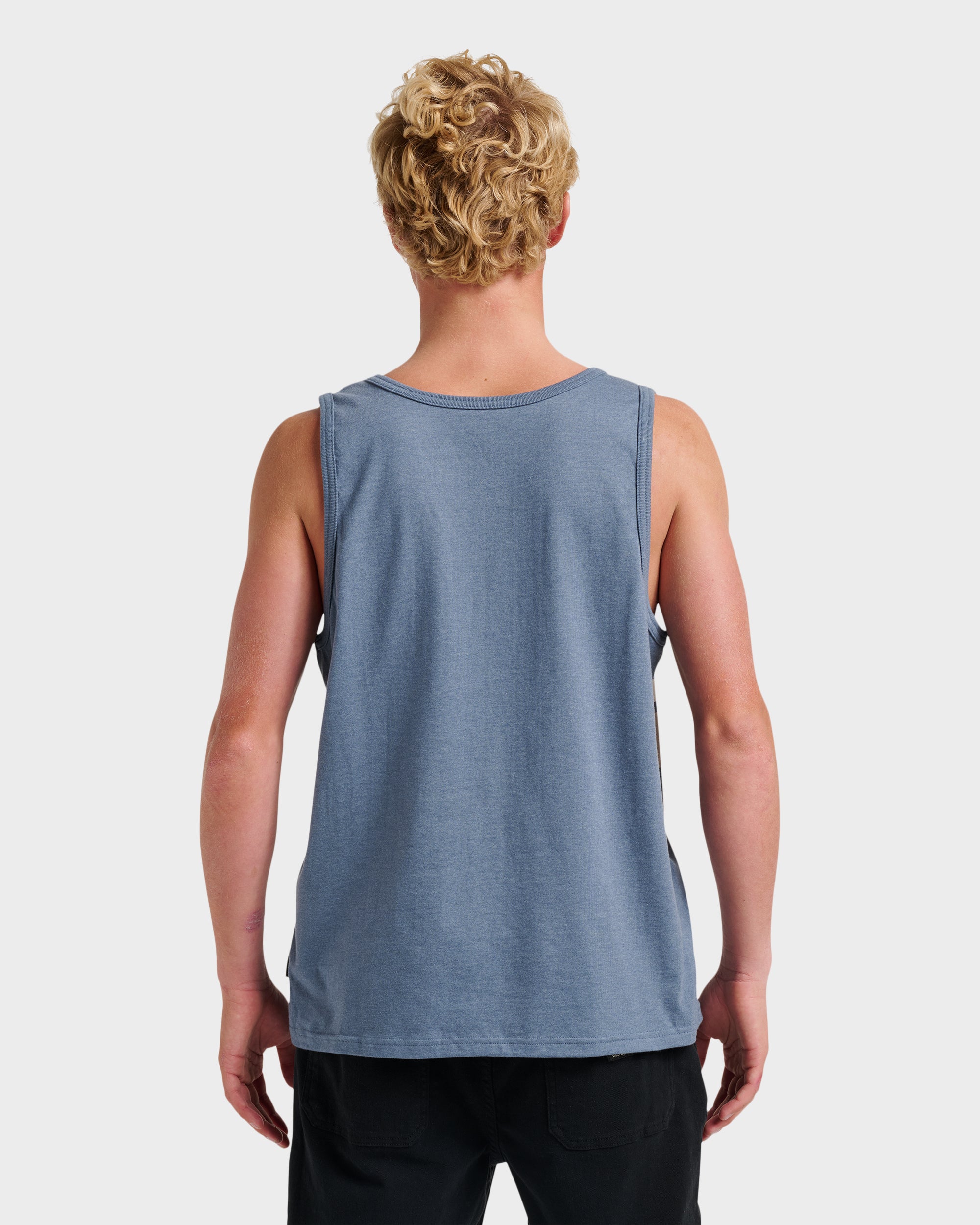 Og Stripe Tank - China Blue Heather - Image 2