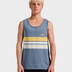 Og Stripe Tank  - China Blue Heather