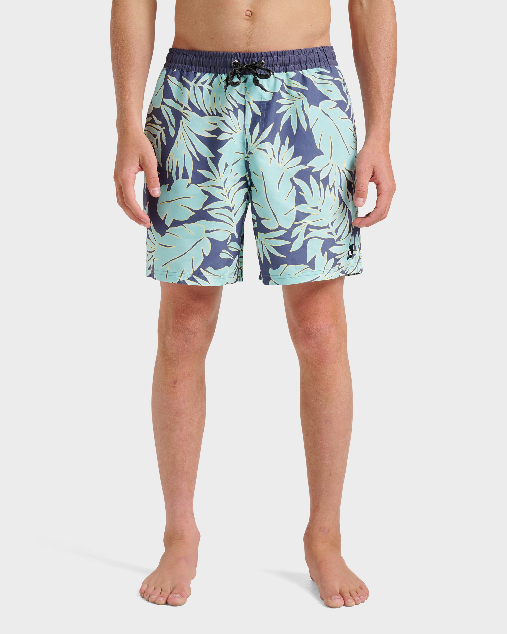 Everyday Trippin Palm Swim Trunks - Graystone
