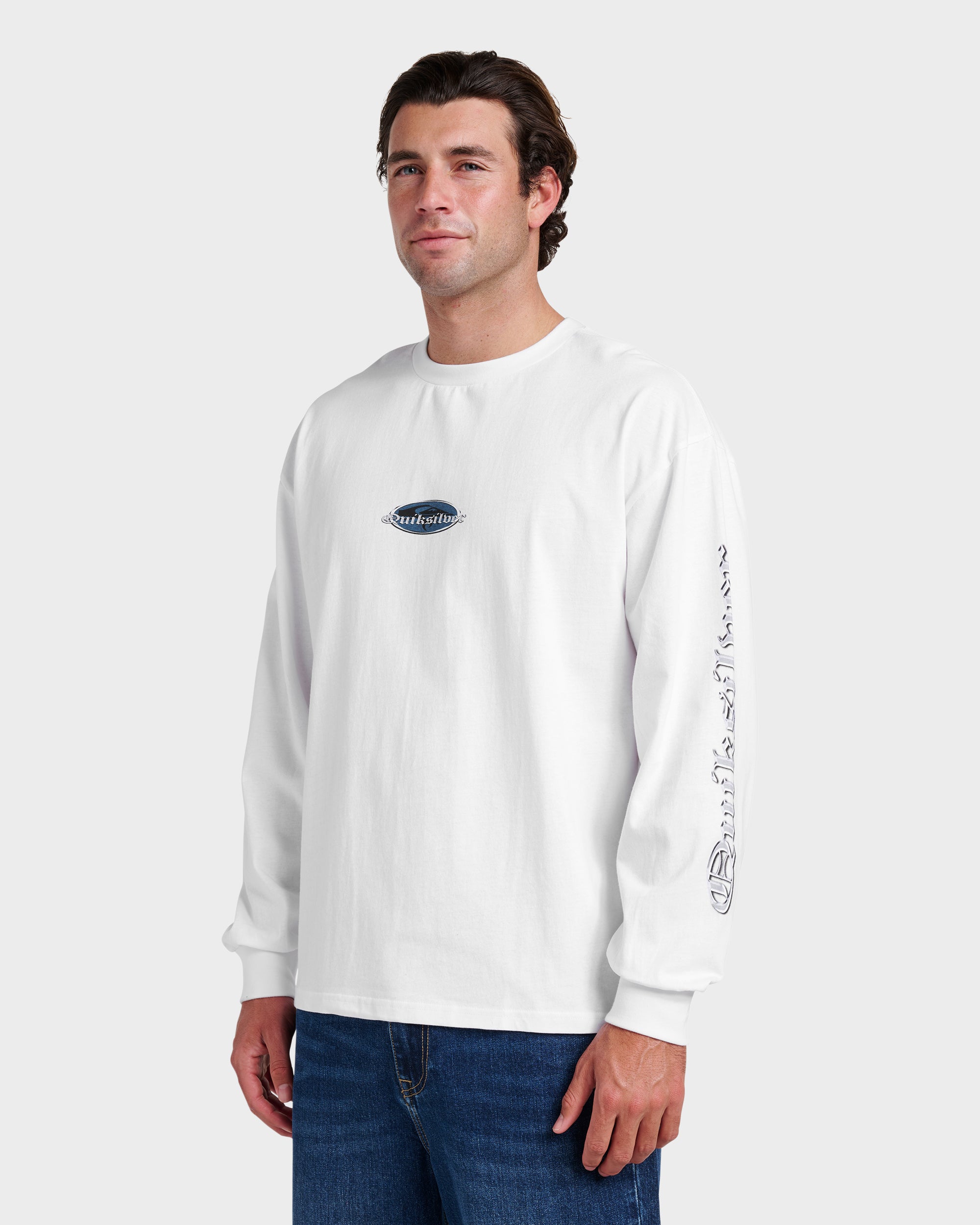 Chrome English Long Sleeve Mercury T-Shirt - White - Image 3