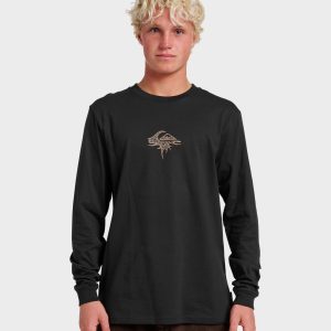 Three Piece Long Sleeve T-shirt - Black