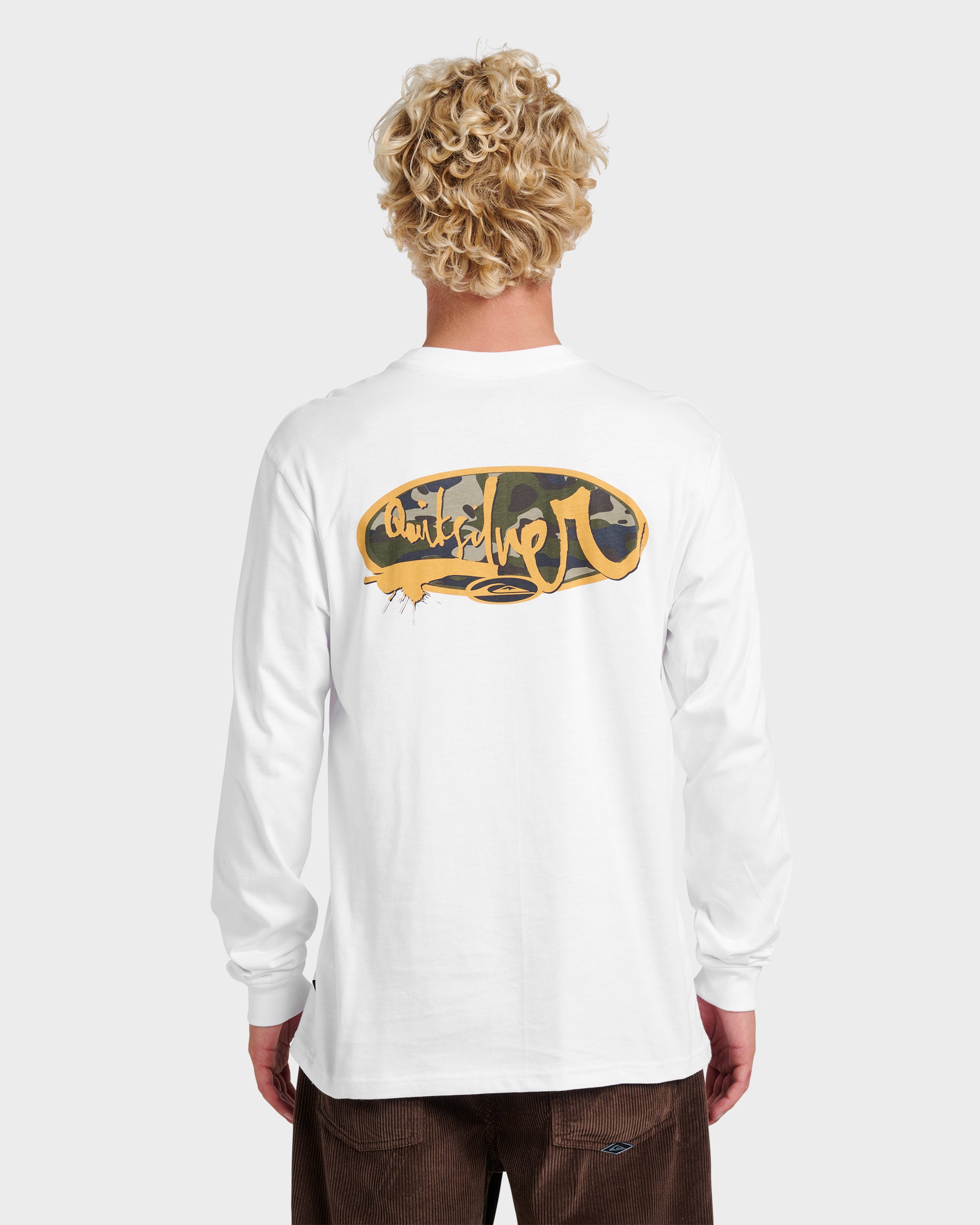 Impaired Camo Long Sleeve T-shirt - White - Image 2