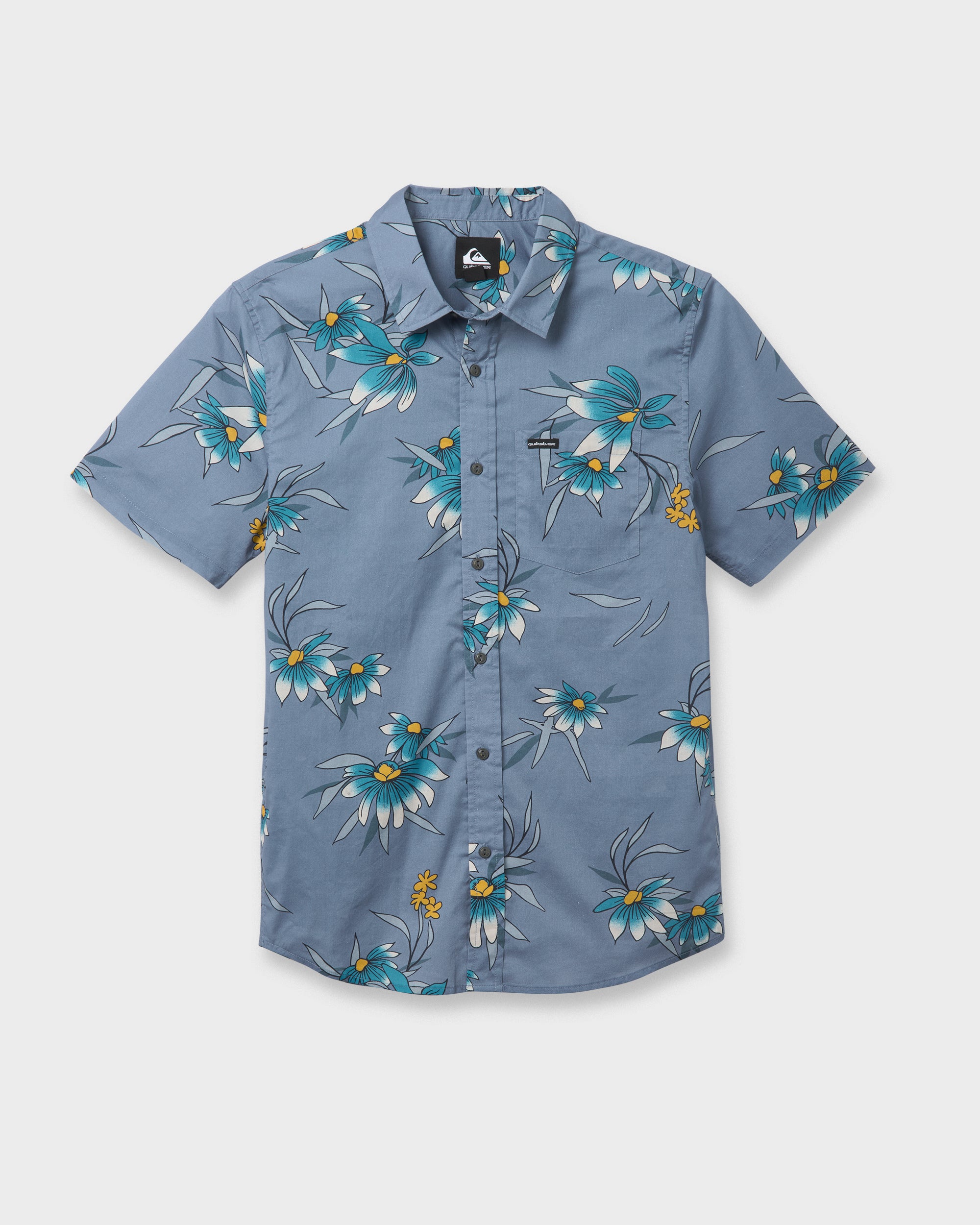 Costal Flora Classic Short Sleeve Shirt - Coronet Blue - Image 5