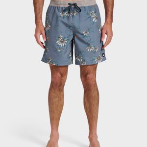 Everyday Coastal Flora 17 Swim Trunks - China Blue