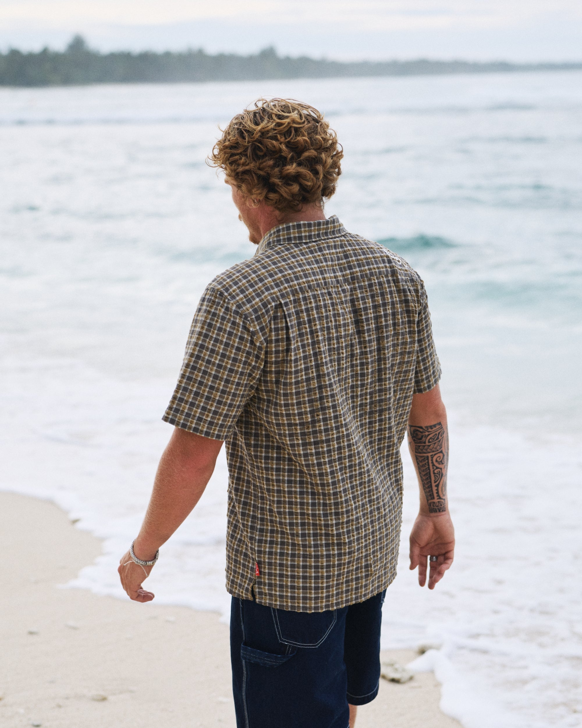 Young Guns Button-Up Short Sleeve Shirt - Major Brown - Image 2